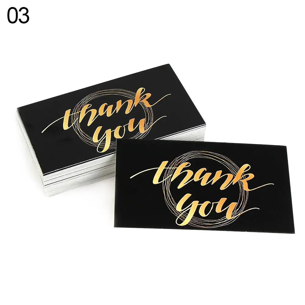 50PCS Thanks Greeting Cards Thank You Card For Supporting My Small Business Paper Seal Label Party Gift