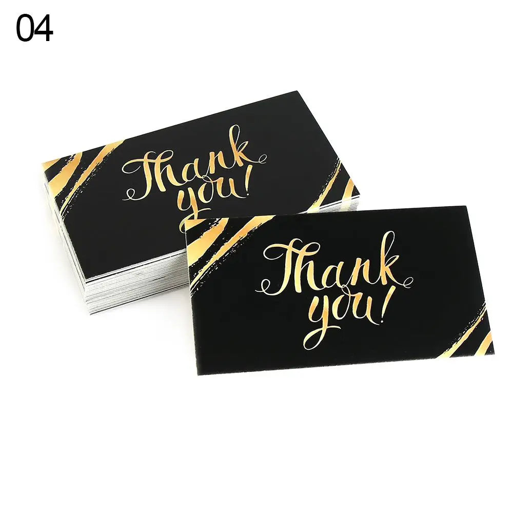 50PCS Thanks Greeting Cards Thank You Card For Supporting My Small Business Paper Seal Label Party Gift