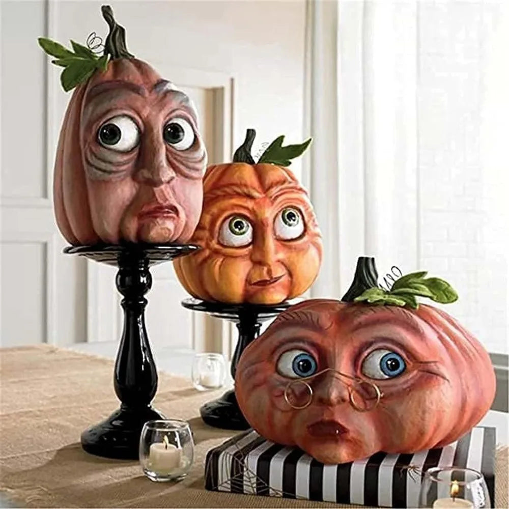 Halloween atmosphere outdoor decoration props Ghost party pumpkin head courtyard venue decoration Indoor garden parts