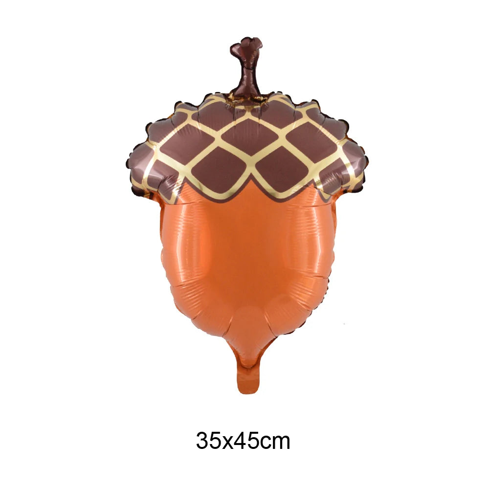 Thanksgiving  Fall Harvest Party Maple Leaf Pumpkin Squirrel Acorn Foil Balloon Kids Thanksgiving Party Decor Supplies Gifts