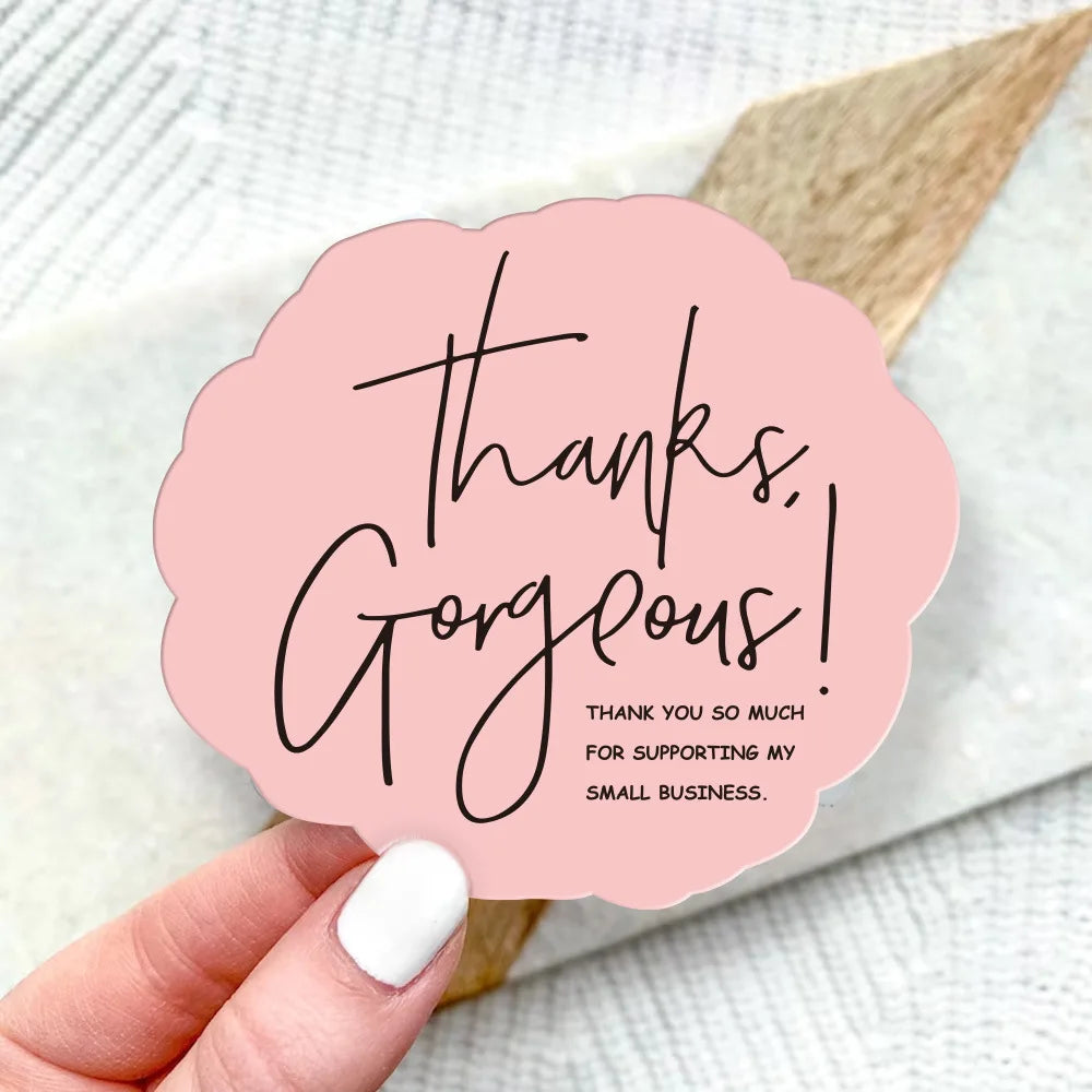 30pcs Thank You for Supporting My Small Business Card Thanks Greeting Card Appreciation Cardstock for Sellers Gift Merci Card