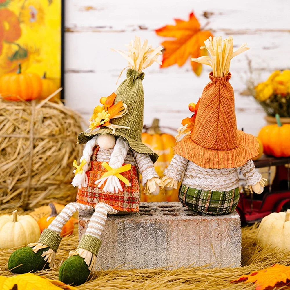 Gnomes Thanksgiving Decorations For Thanksgiving Day Gift Table Ornament Fall Dwarf Elf Dolls Scandinavian