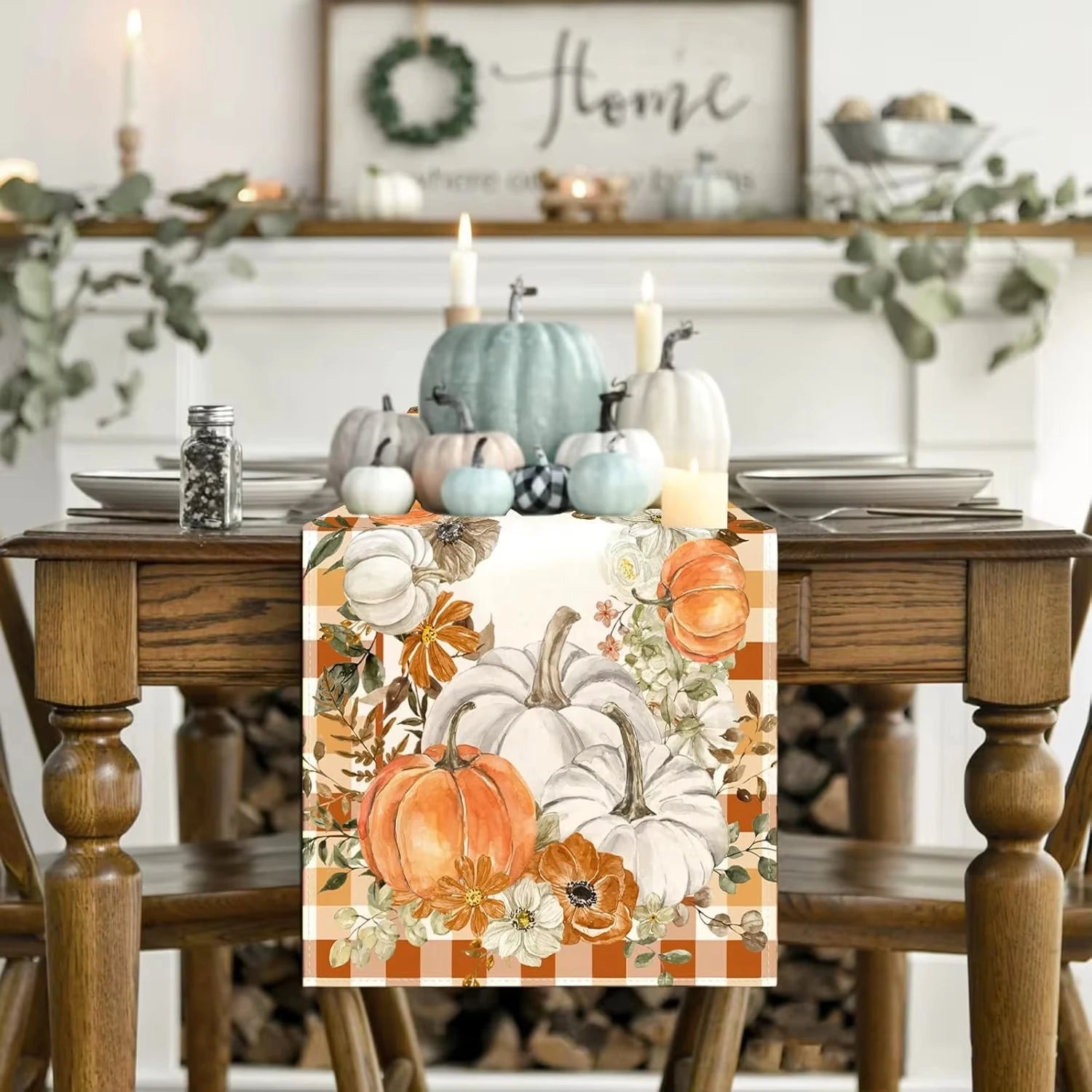 Thanksgiving Table Flag - Versatile Daily Use Festival Party Gift Decorative Table Banner for Thanksgiving Day