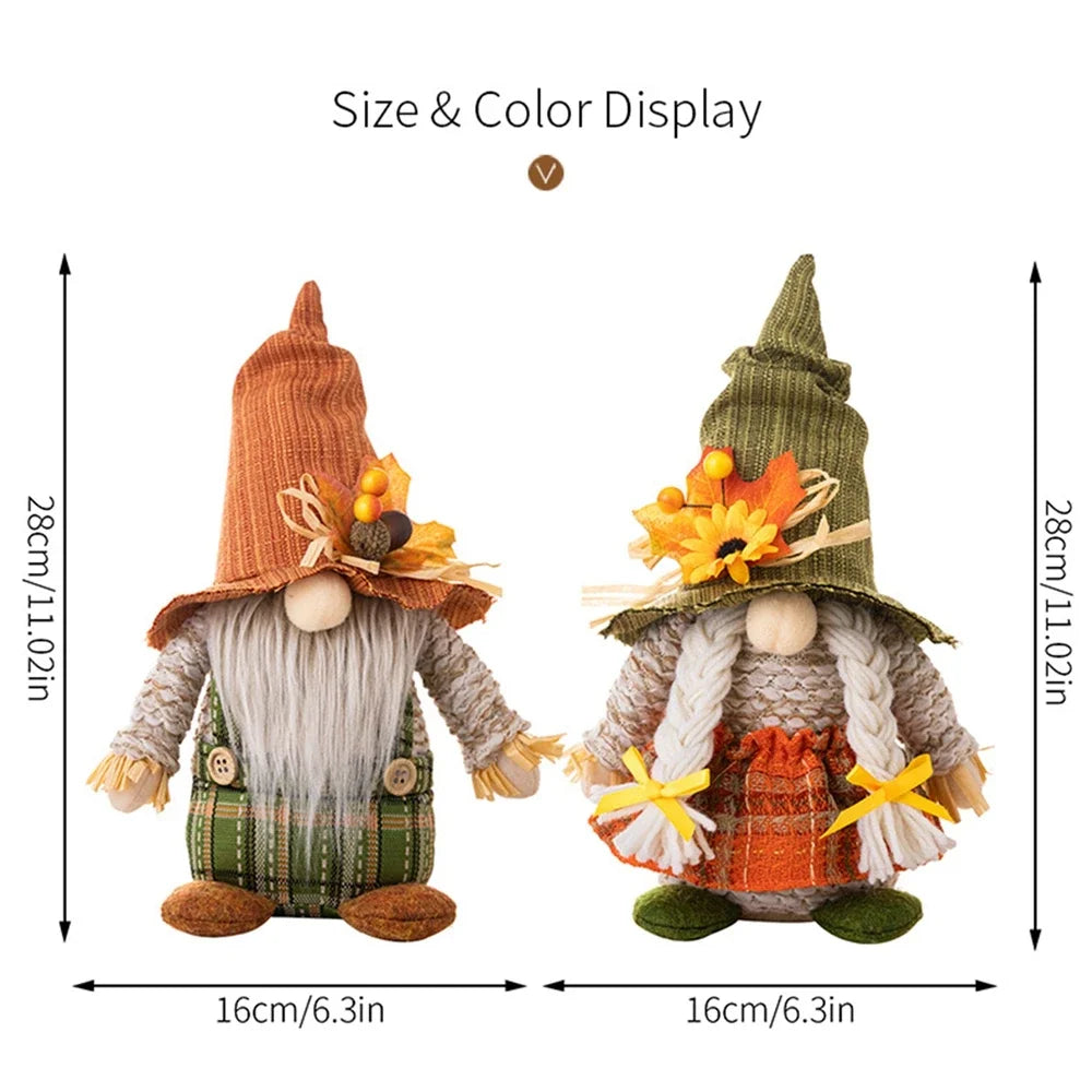 Gnomes Thanksgiving Decorations For Thanksgiving Day Gift Table Ornament Fall Dwarf Elf Dolls Scandinavian