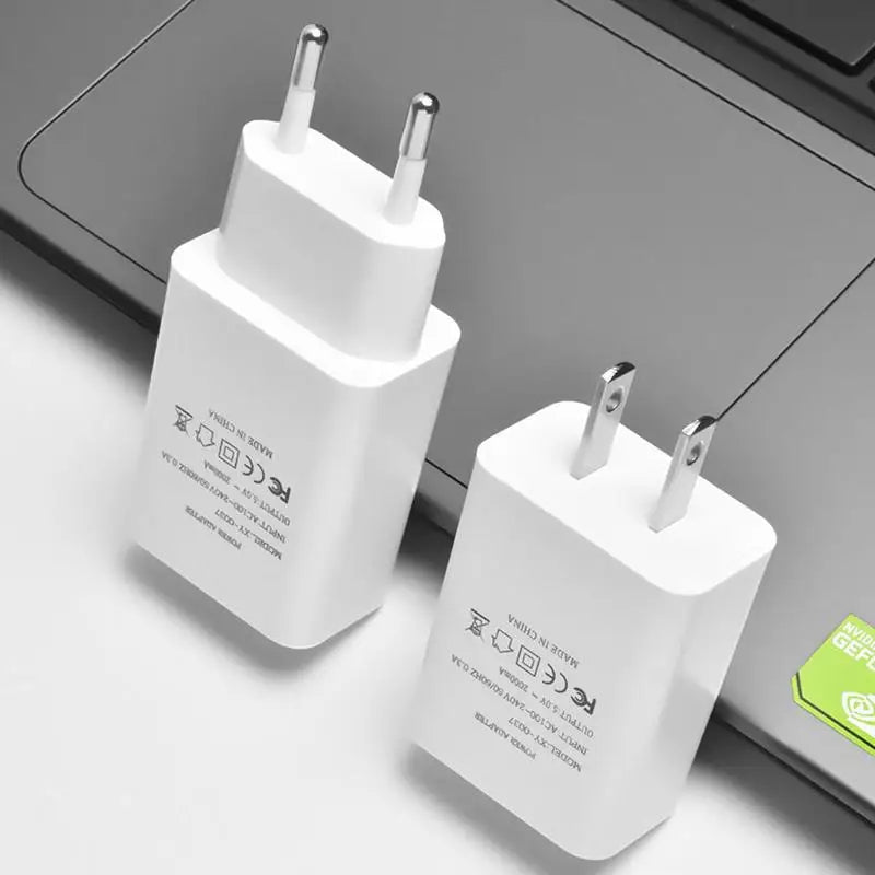 EU US Plug Charging Block 5V 2A USB Power Adapter Portable Lightweight Smartphone Power Adapters For Mobile Phone Audio