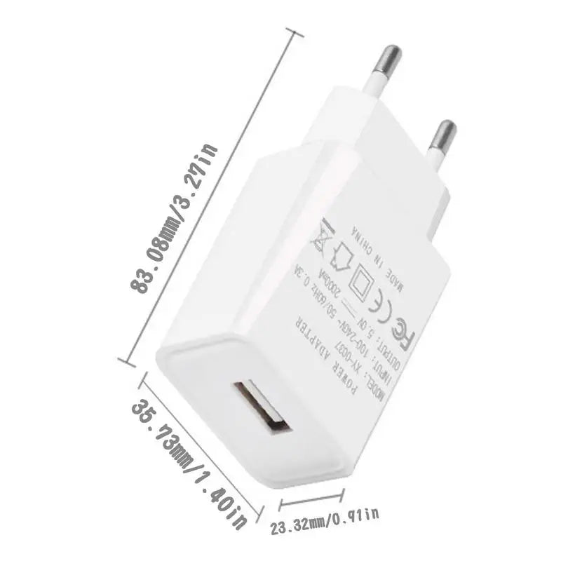 EU US Plug Charging Block 5V 2A USB Power Adapter Portable Lightweight Smartphone Power Adapters For Mobile Phone Audio