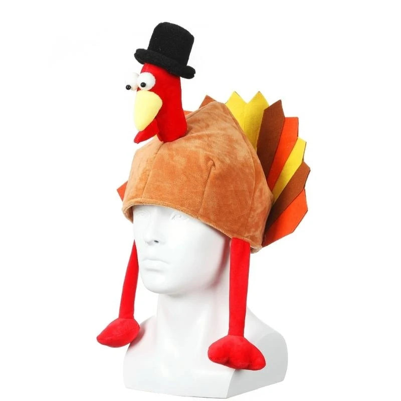 Thanksgiving Chicken Leg Hat Turkey Hat European and American Thanksgiving Cartoon Turkey Hat Thanksgiving Day