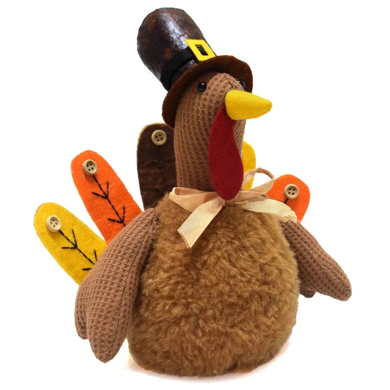 Thanksgiving Handmade Turkey Tucao Muppets Decoration Turkey Ornament Figurine Harvest Festival Autumn Decoration