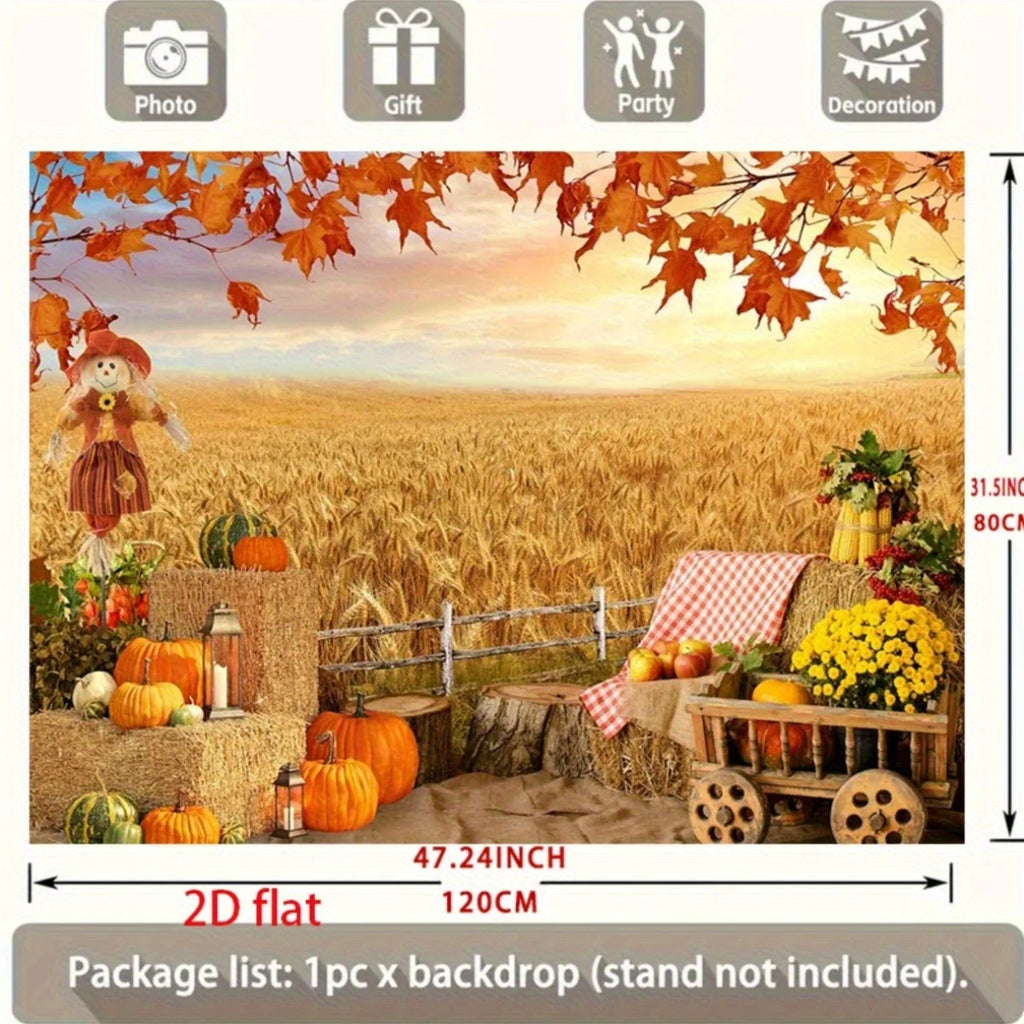 1 Autumn Harvest Thanksgiving Party Background - Vibrant Pumpkin Thanksgiving Decoration