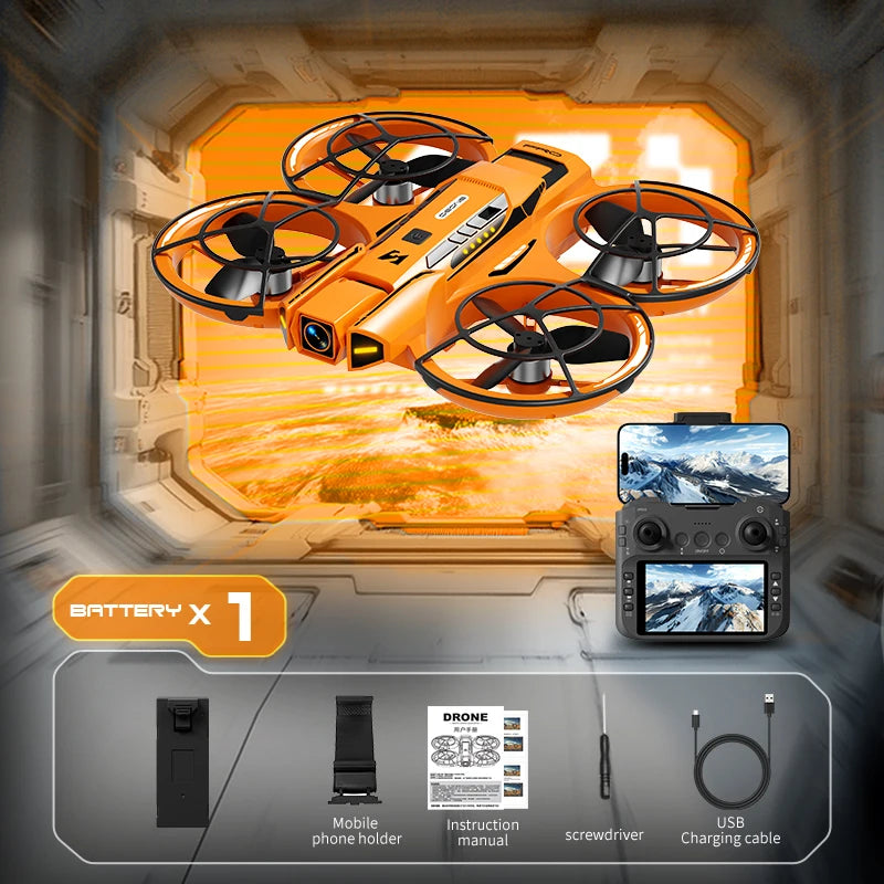 2025 New Drone, Unique Design, 180 ° Electrically Adjustable Camera, 5.6-Inch Large Screen Remote Control, The Best Gift