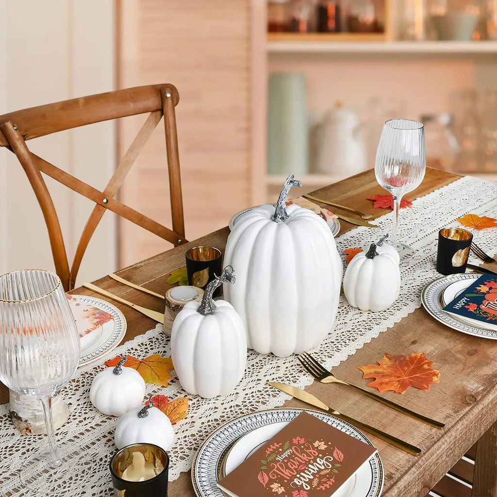 7PCS Thanksgiving Artificial Pumpkin Home Decoration Sets, Artificial Vegetables Pumpkin for Fall Halloween Home Decor