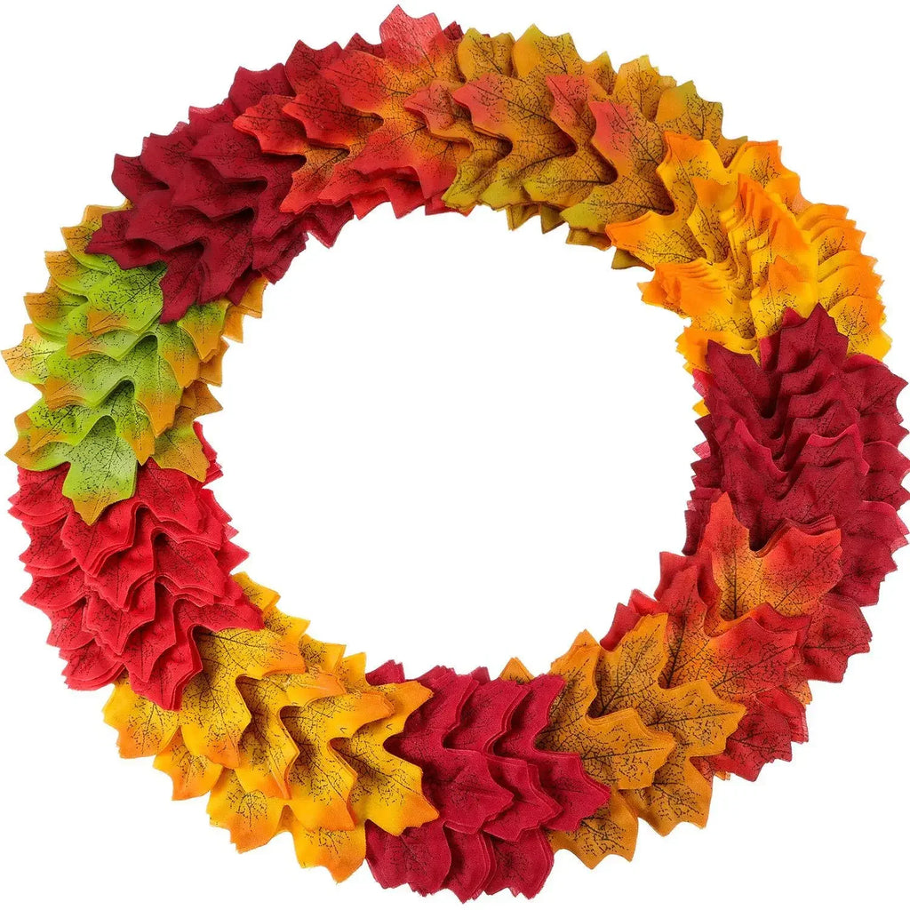 Fall Artificial Maple Leaves for Thanksgiving Weddings Decorations Festival Events 100 200pcs