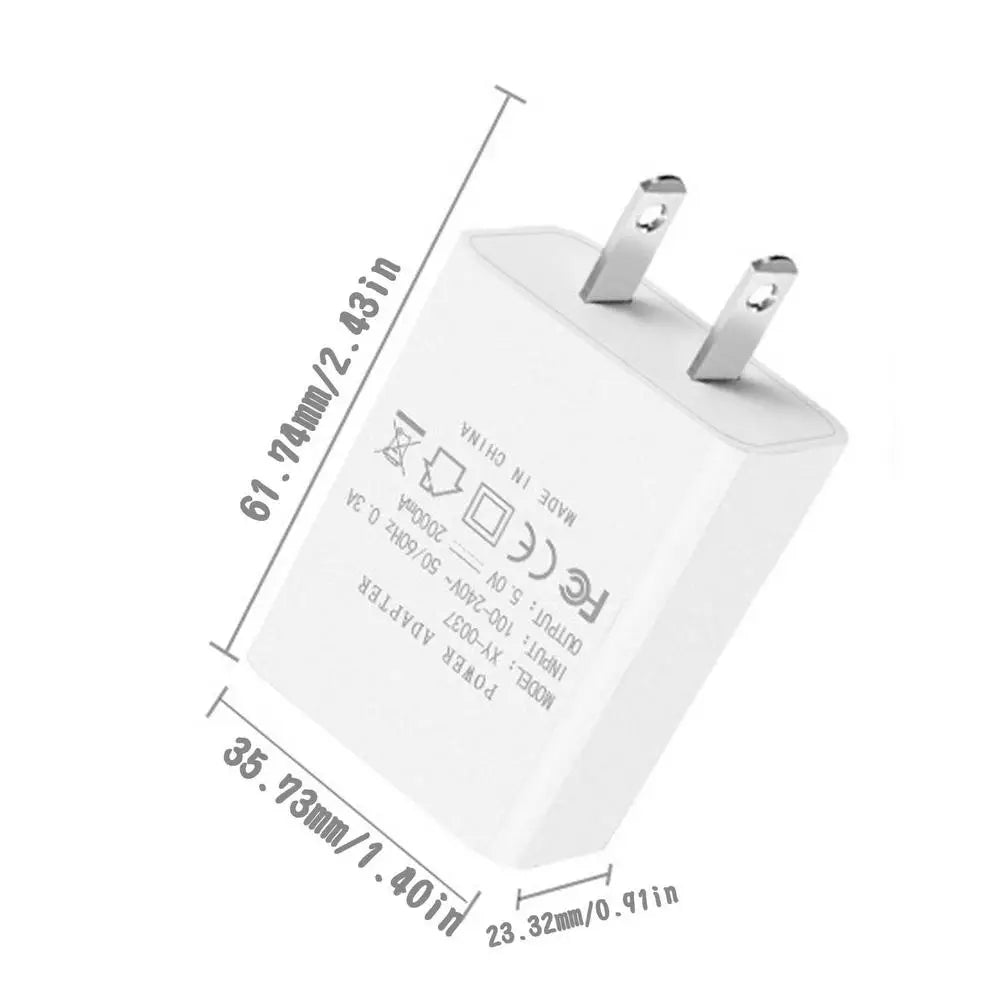 EU US Plug Charging Block 5V 2A USB Power Adapter Portable Lightweight Smartphone Power Adapters For Mobile Phone Audio