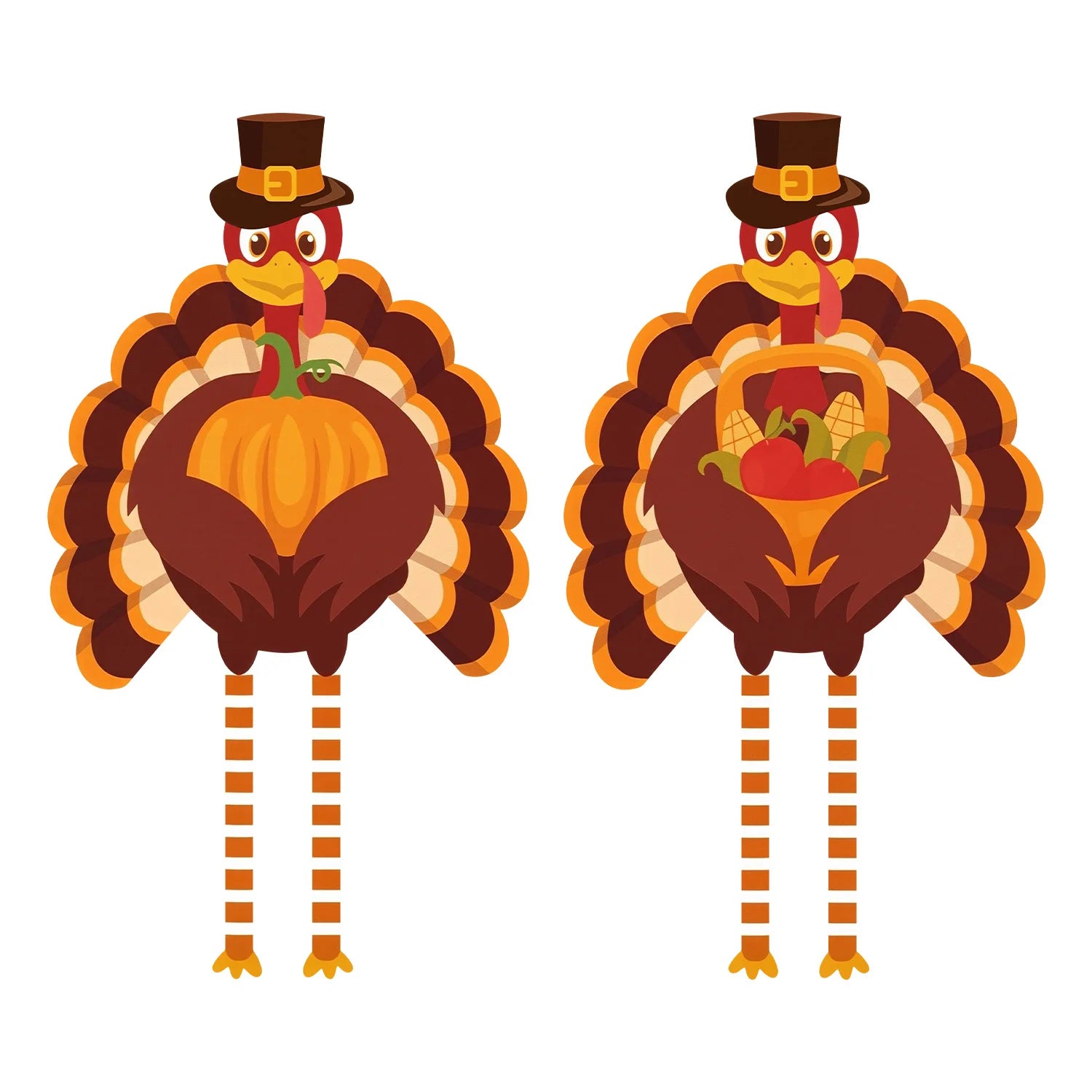 1Set Thanksgiving party turkey gate couplet Banner Decoration Pumpkin and corn harvest for Thanksgiving gift outdoor decoration