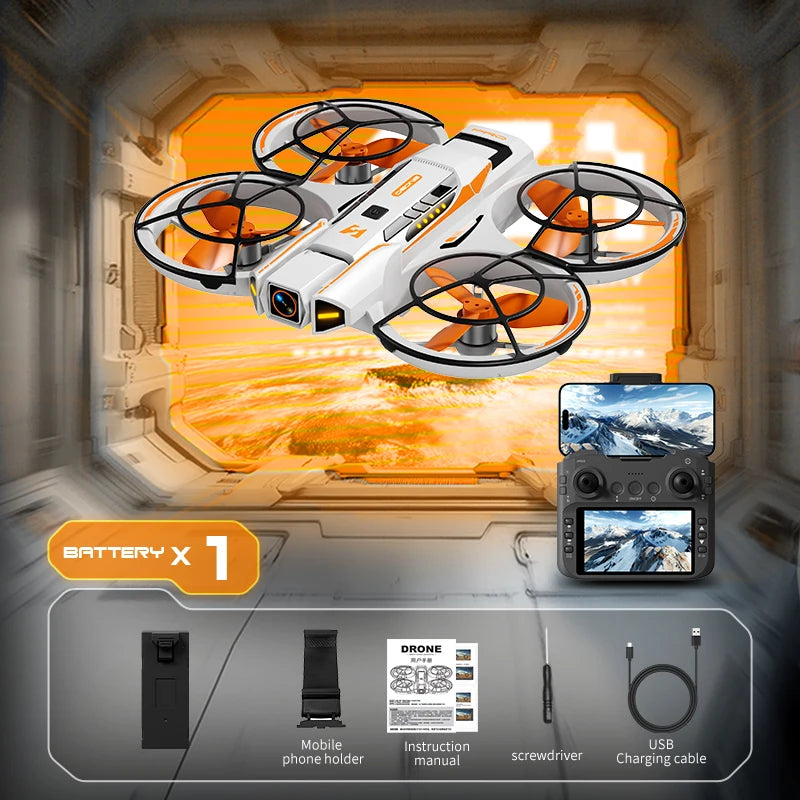 2025 New Drone, Unique Design, 180 ° Electrically Adjustable Camera, 5.6-Inch Large Screen Remote Control, The Best Gift