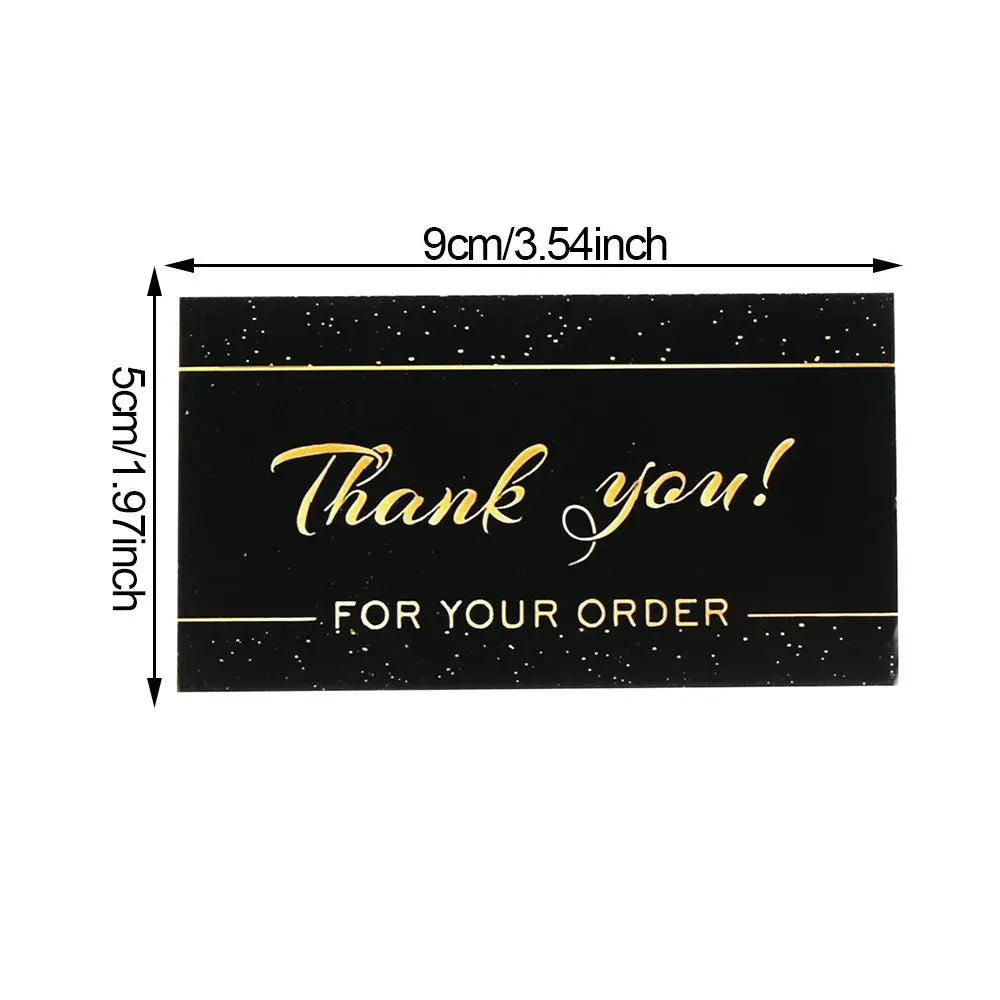 50PCS Thank You Cards For Supporting My Small Business Thanks Greeting Cards Candy Bags Paper Seal Label Party Favor Gift