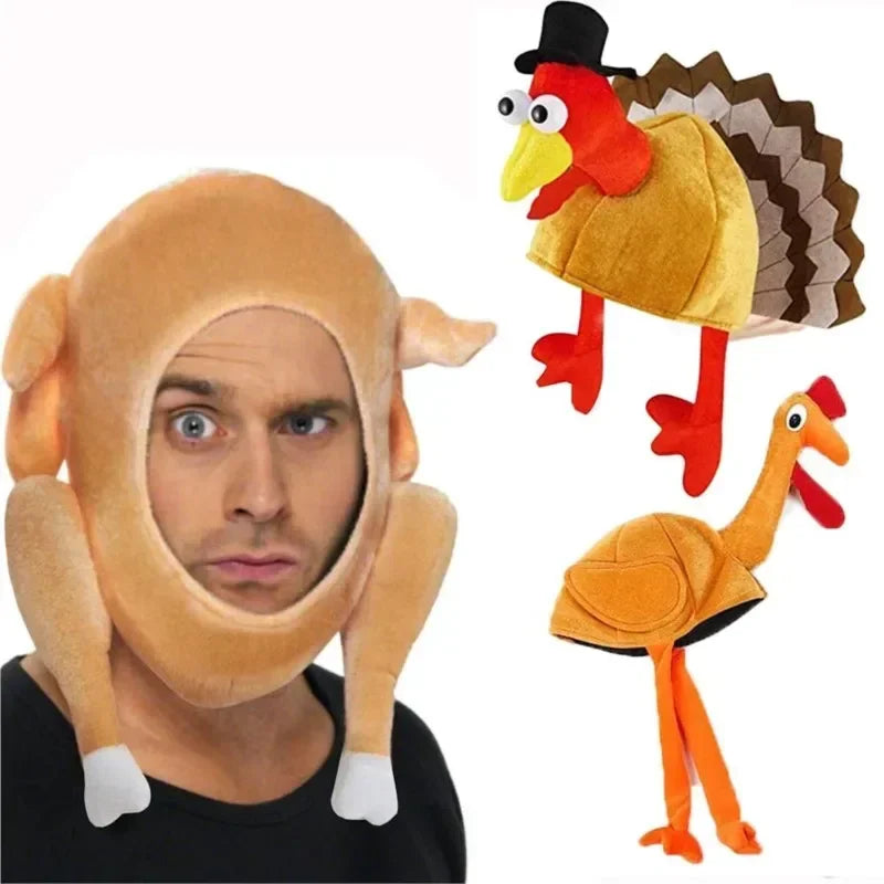 Turkey Hat Chicken Leg Hat Mardi Gras Thanksgiving Decoration Adult Party Funny Funny Party Favors Adjusting Atmosphere