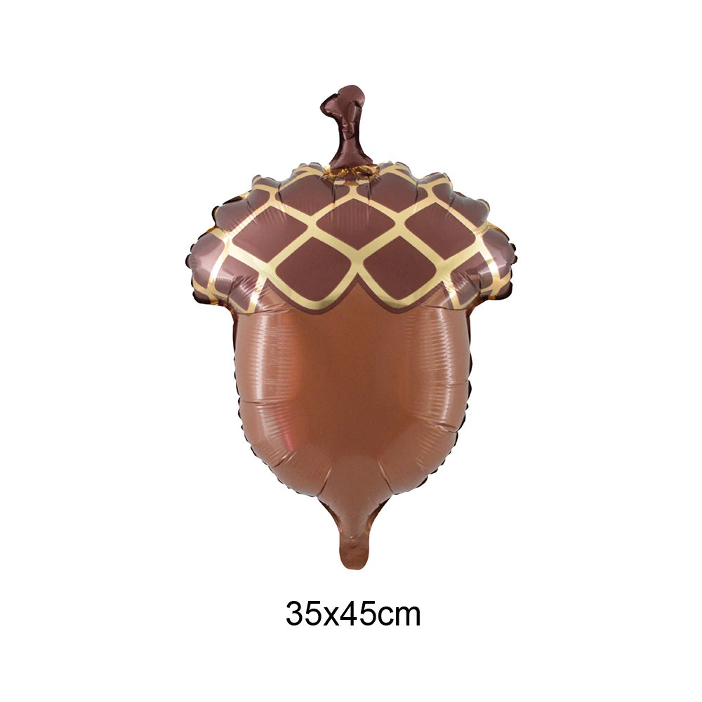 Thanksgiving  Fall Harvest Party Maple Leaf Pumpkin Squirrel Acorn Foil Balloon Kids Thanksgiving Party Decor Supplies Gifts