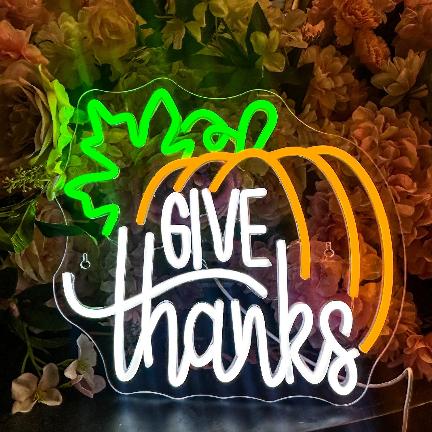 Thanksgiving Neon Light Christmas Neon Decoration for Home Lighting and Ceiling Fan Room Party Decoration Thankful neon sign