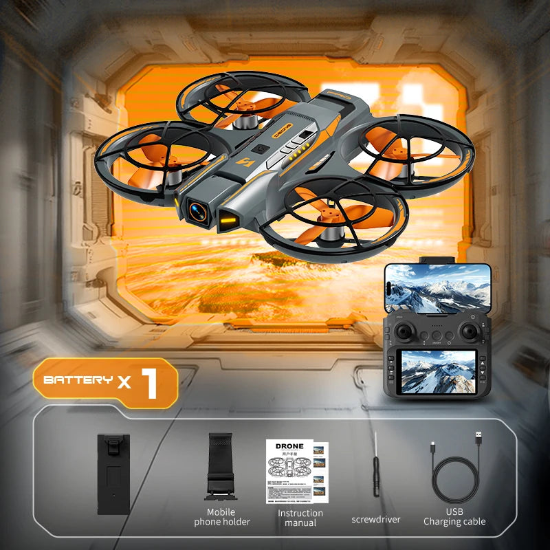 2025 New Drone, Unique Design, 180 ° Electrically Adjustable Camera, 5.6-Inch Large Screen Remote Control, The Best Gift
