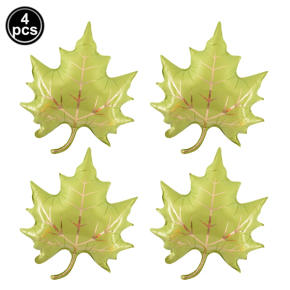 Thanksgiving  Fall Harvest Party Maple Leaf Pumpkin Squirrel Acorn Foil Balloon Kids Thanksgiving Party Decor Supplies Gifts