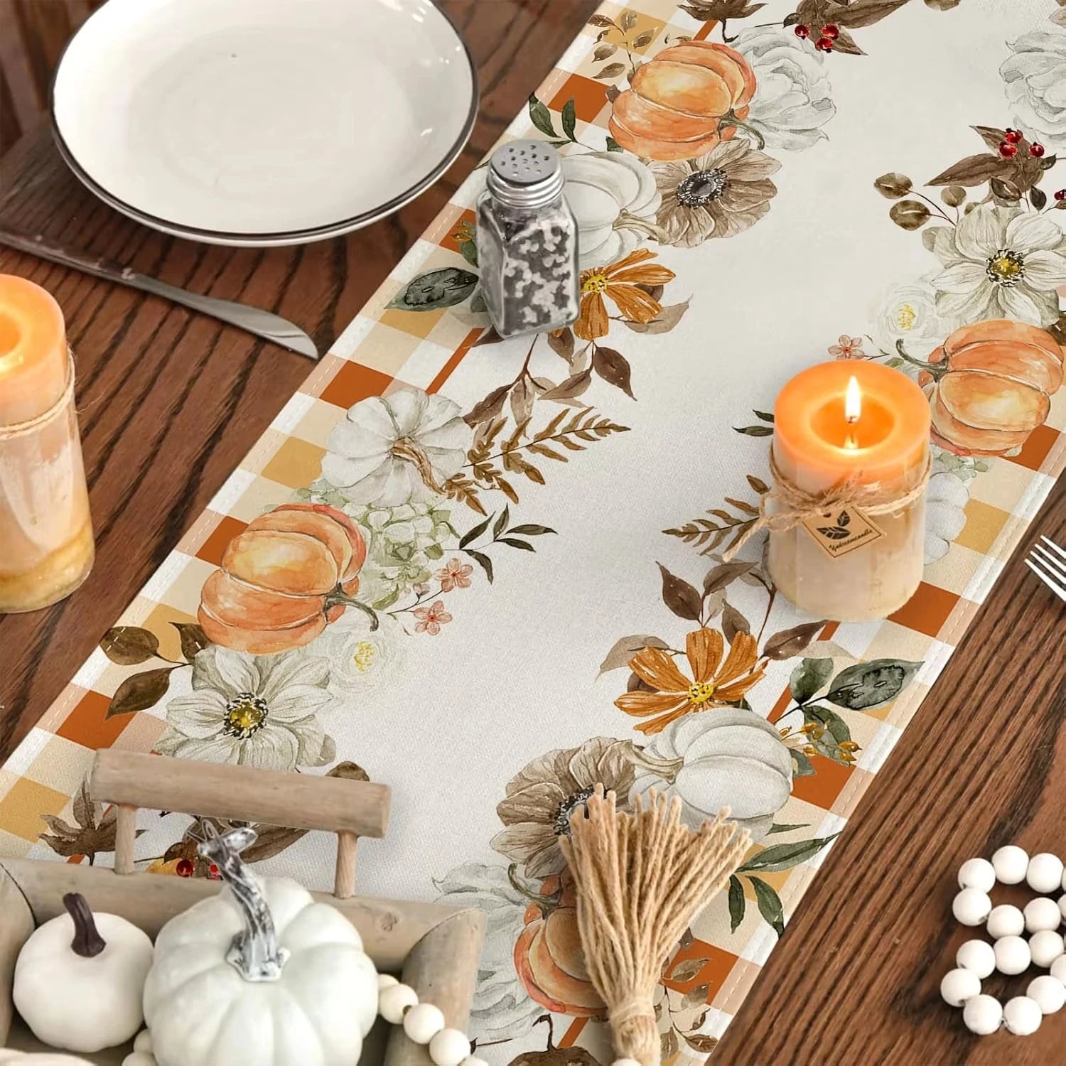Thanksgiving Table Flag - Versatile Daily Use Festival Party Gift Decorative Table Banner for Thanksgiving Day