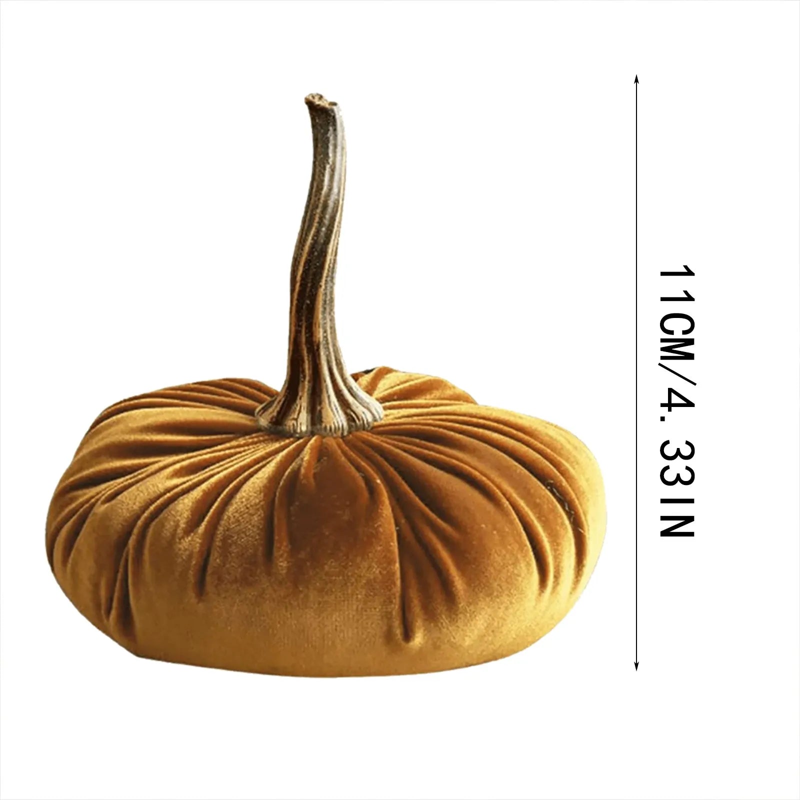 1PC Halloween Thanksgiving Pumpkins Decoration, Velvet Ornaments Handmade Velvet Ornaments Decoration Autumn Pumpkin Decor 11cm