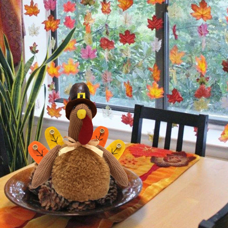 Thanksgiving Handmade Turkey Tucao Muppets Decoration Turkey Ornament Figurine Harvest Festival Autumn Decoration