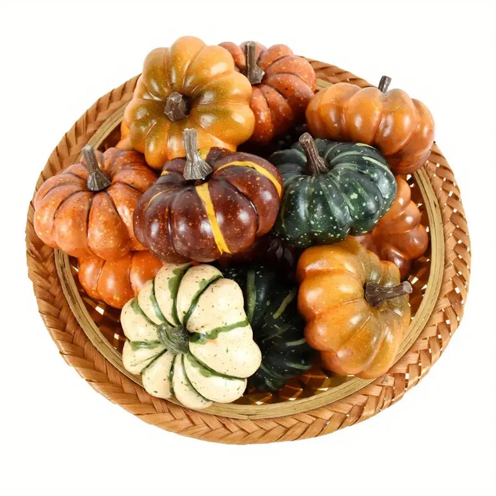 Artificial Pumpkins, Plastic Faux Vegetable Decorations, for Thanksgiving, Harvest, Home, Farmhouse, DIY Crafts, Party Ornament