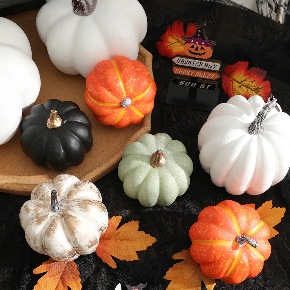 1Pcs Artificial Pumpkin Vegetable for Thanksgiving Halloween Decorations Autumn Garden Home Decor Dining Table Center Ornament