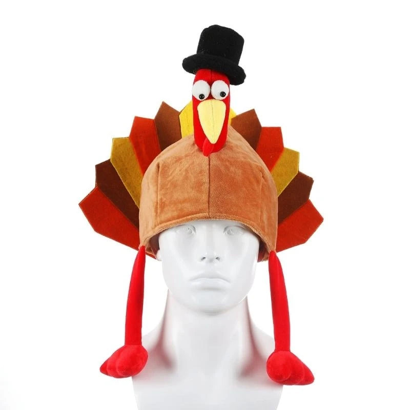 Thanksgiving Chicken Leg Hat Turkey Hat European and American Thanksgiving Cartoon Turkey Hat Thanksgiving Day