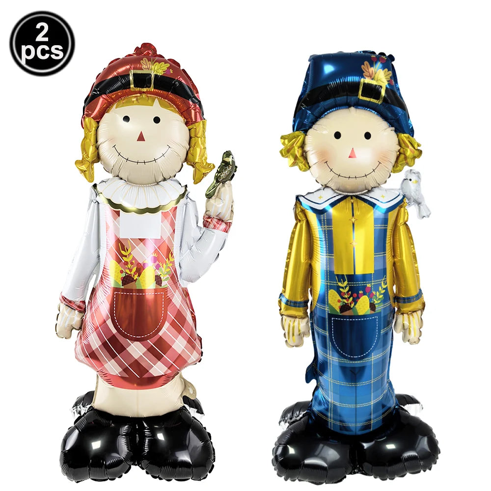 Thanksgiving  Fall Harvest Party Maple Leaf Pumpkin Squirrel Acorn Foil Balloon Kids Thanksgiving Party Decor Supplies Gifts