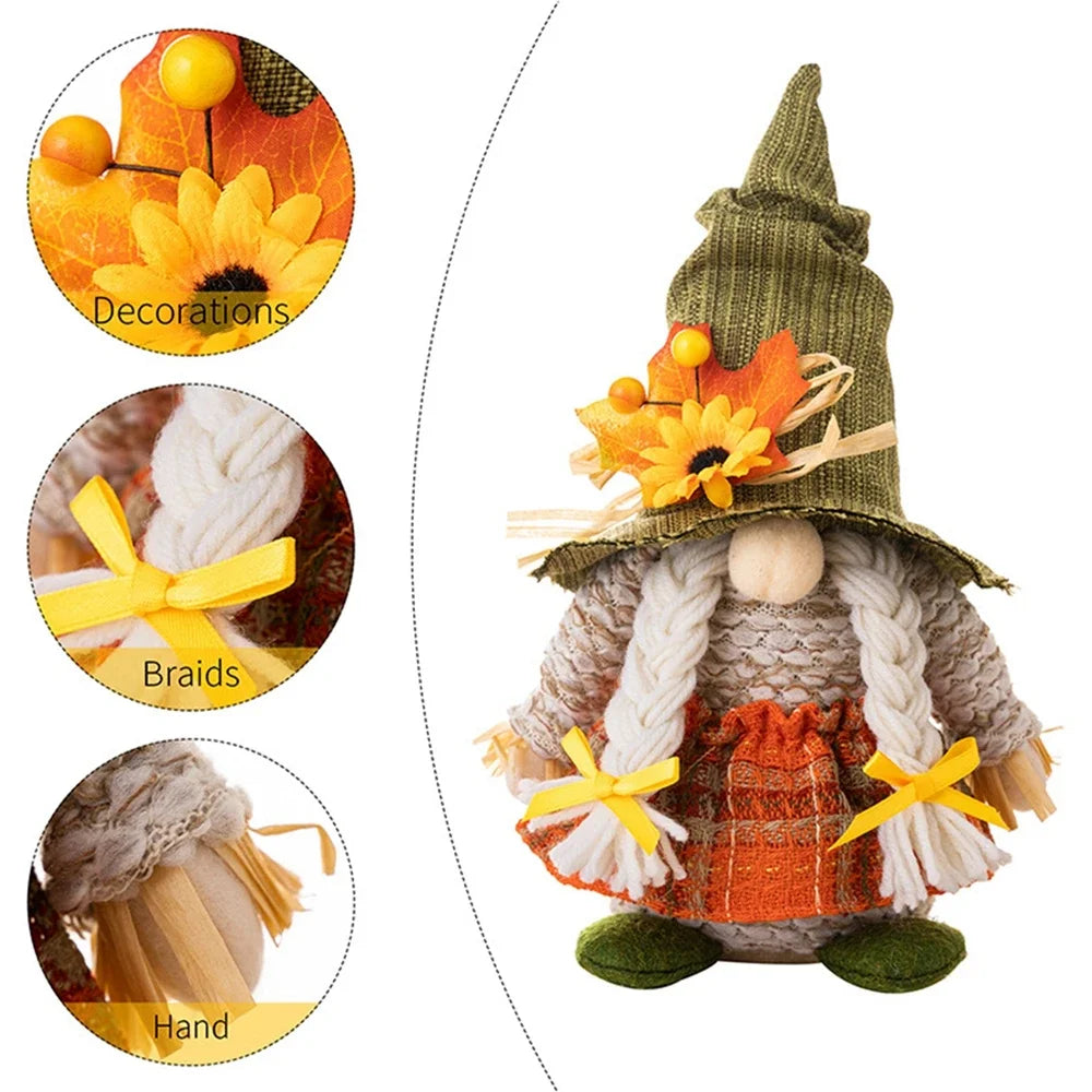 Gnomes Thanksgiving Decorations For Thanksgiving Day Gift Table Ornament Fall Dwarf Elf Dolls Scandinavian