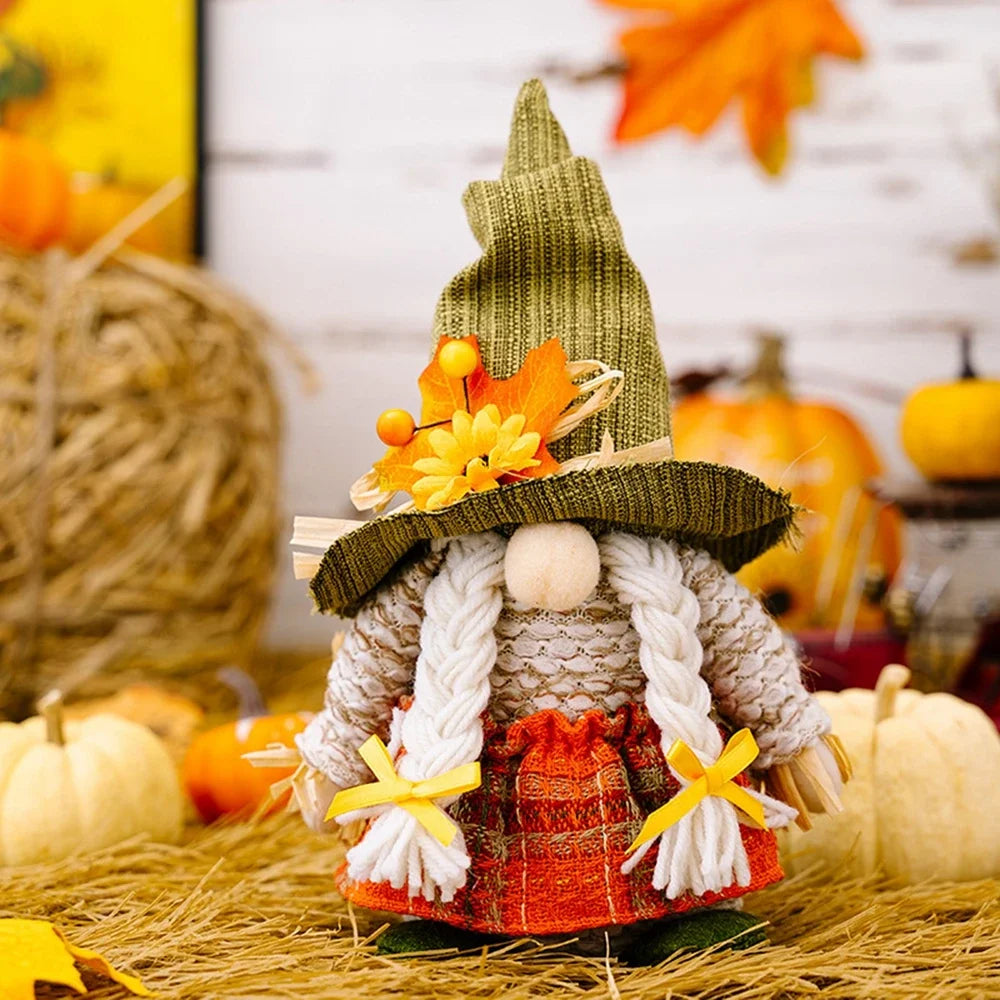 Gnomes Thanksgiving Decorations For Thanksgiving Day Gift Table Ornament Fall Dwarf Elf Dolls Scandinavian