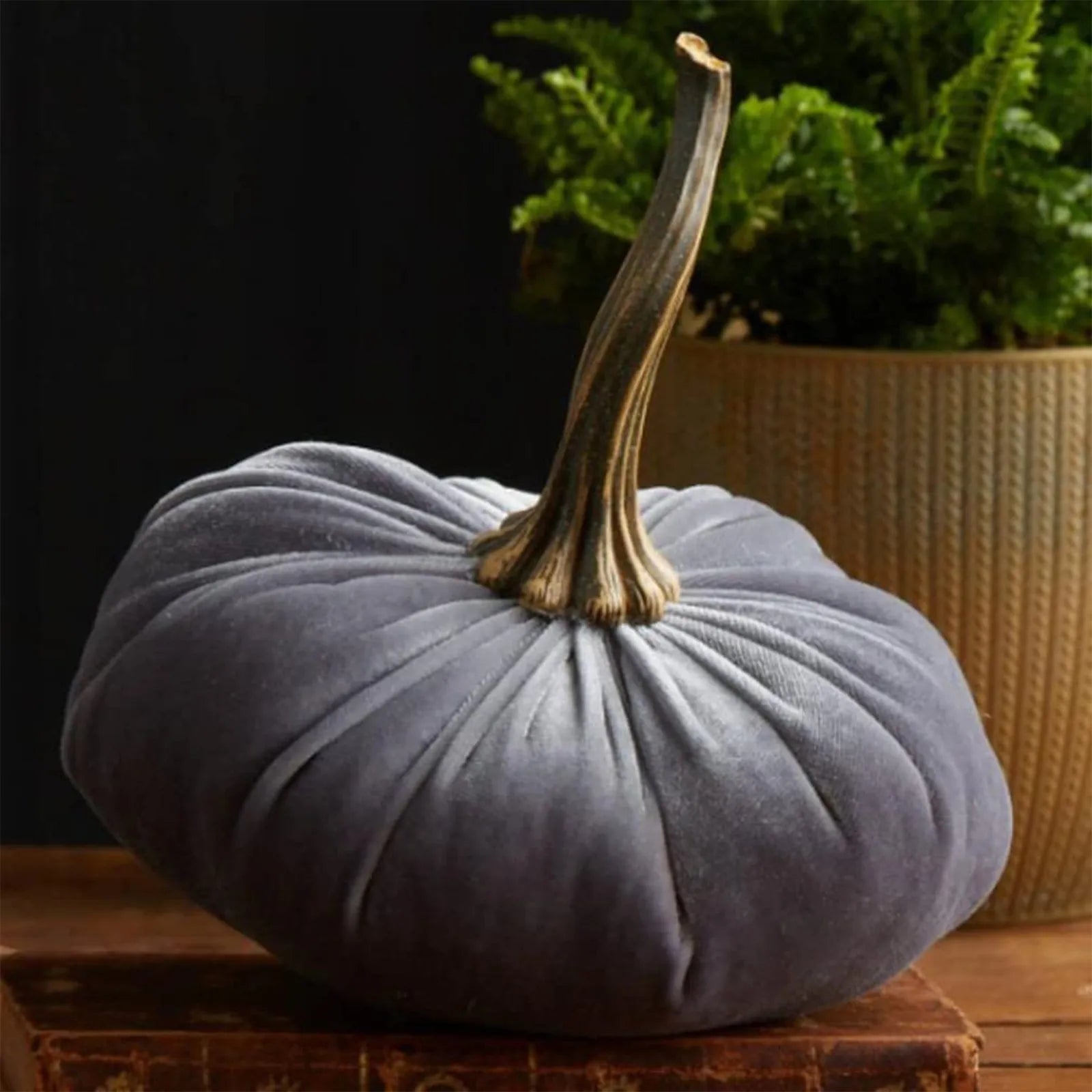 1PC Halloween Thanksgiving Pumpkins Decoration, Velvet Ornaments Handmade Velvet Ornaments Decoration Autumn Pumpkin Decor 11cm