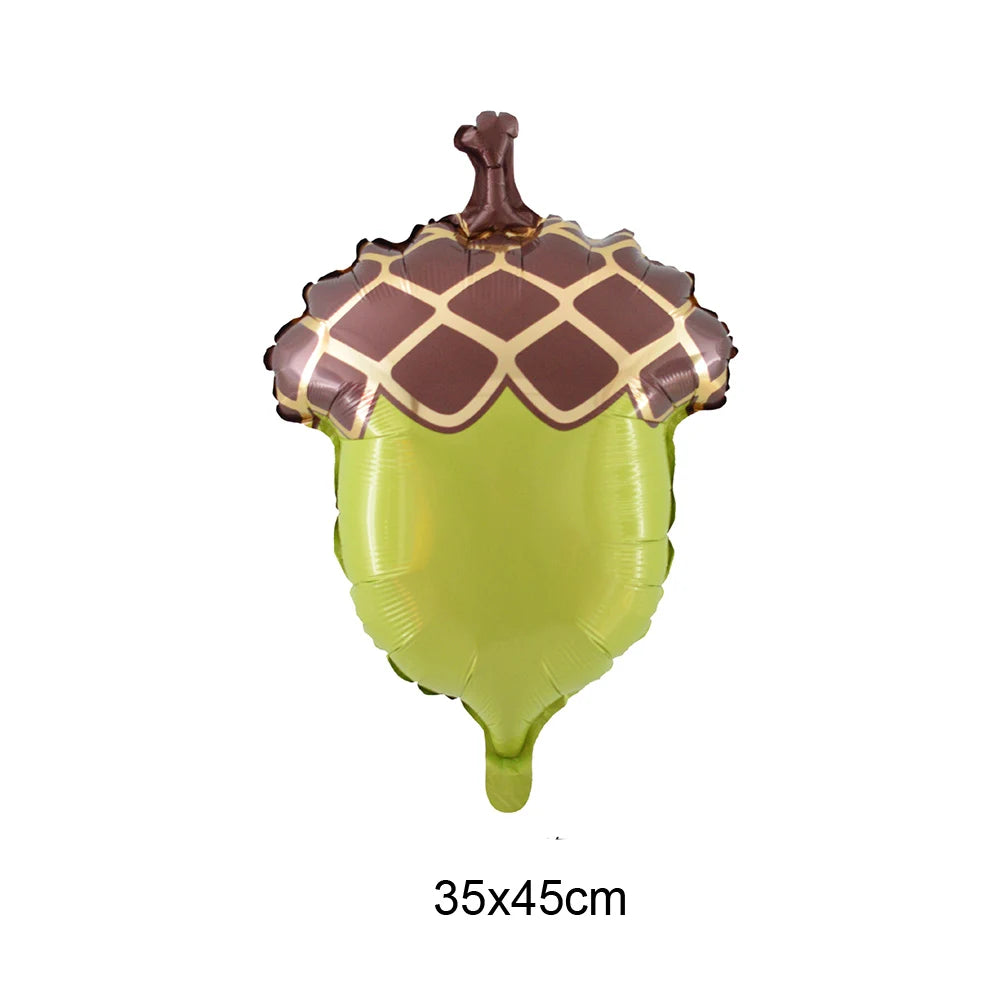 Thanksgiving  Fall Harvest Party Maple Leaf Pumpkin Squirrel Acorn Foil Balloon Kids Thanksgiving Party Decor Supplies Gifts