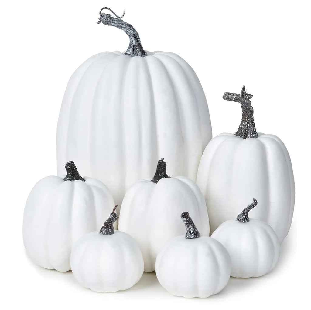 7PCS Thanksgiving Artificial Pumpkin Home Decoration Sets, Artificial Vegetables Pumpkin for Fall Halloween Home Decor