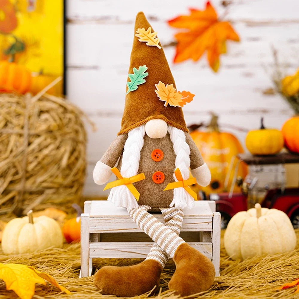 Gnomes Thanksgiving Decorations For Thanksgiving Day Gift Table Ornament Fall Dwarf Elf Dolls Scandinavian