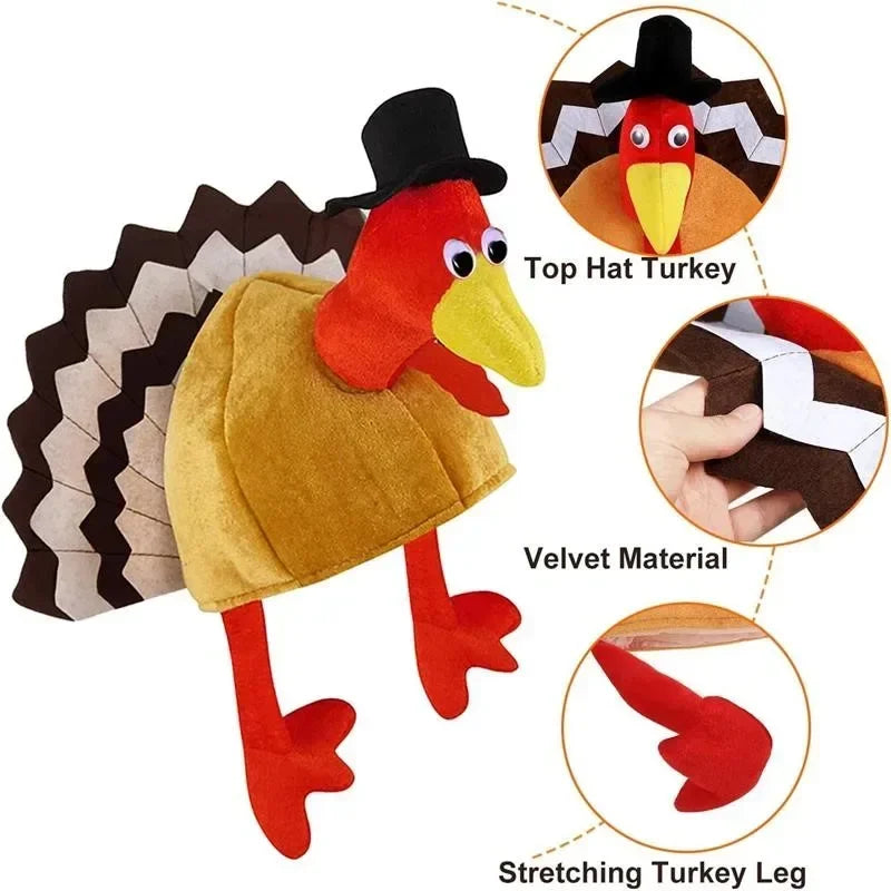 Turkey Hat Chicken Leg Hat Mardi Gras Thanksgiving Decoration Adult Party Funny Funny Party Favors Adjusting Atmosphere