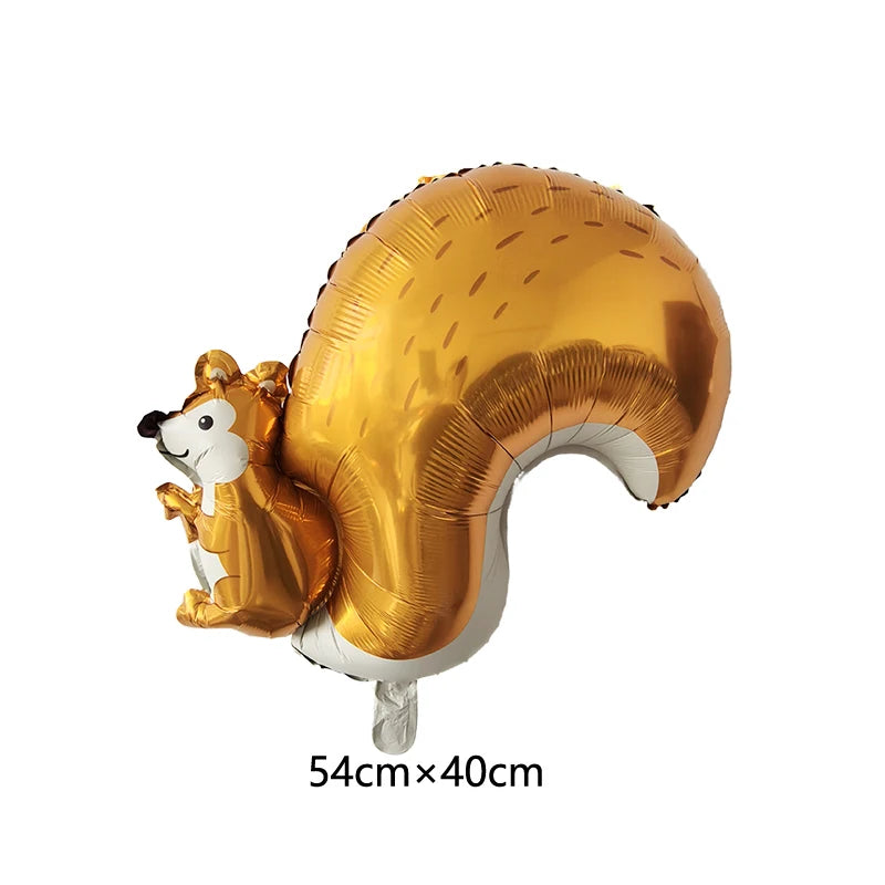 Thanksgiving  Fall Harvest Party Maple Leaf Pumpkin Squirrel Acorn Foil Balloon Kids Thanksgiving Party Decor Supplies Gifts