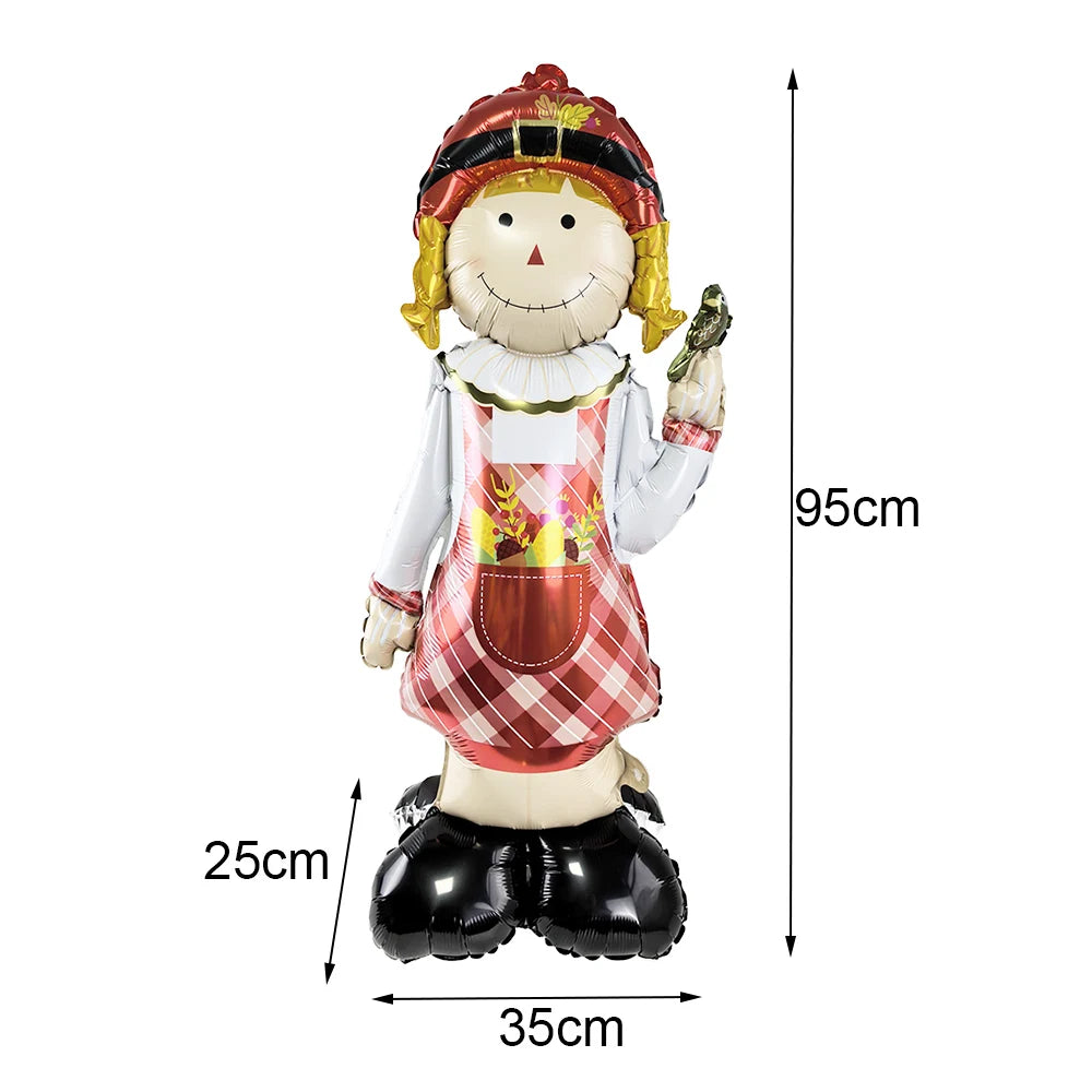 Thanksgiving  Fall Harvest Party Maple Leaf Pumpkin Squirrel Acorn Foil Balloon Kids Thanksgiving Party Decor Supplies Gifts